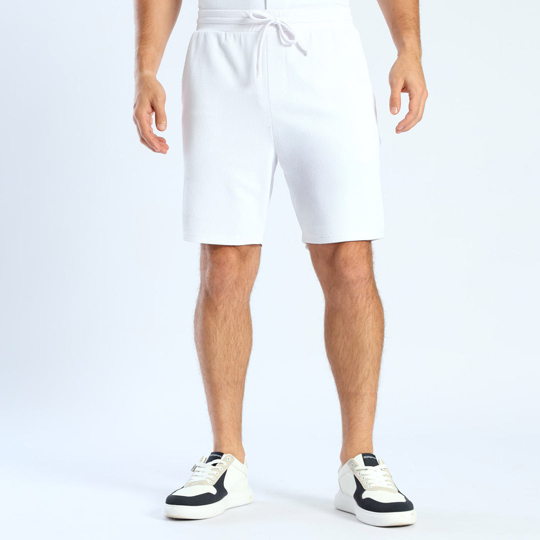 White Seersuckers Shorts