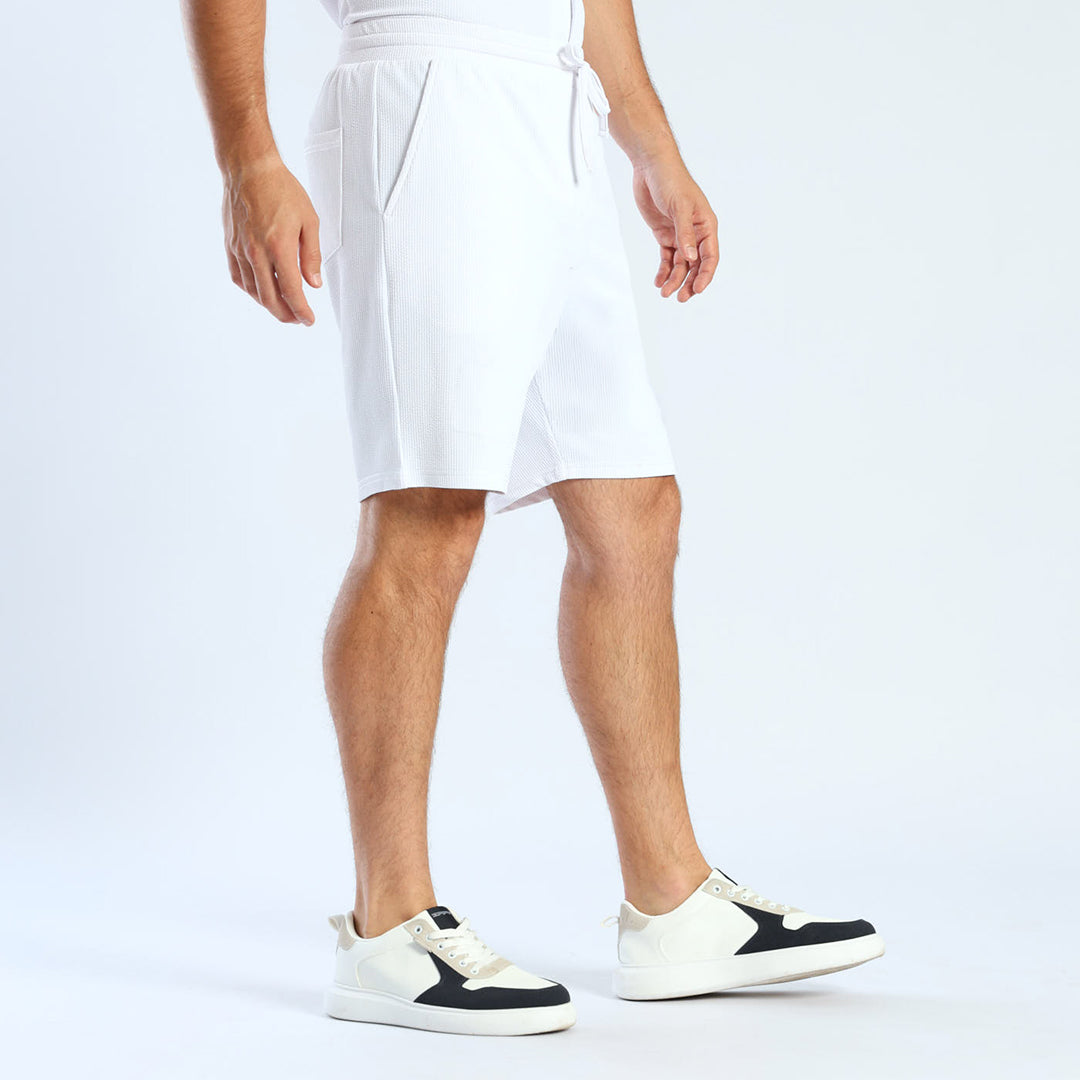 White Seersuckers Shorts