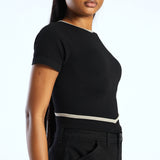 Black Hemline Seamless Top