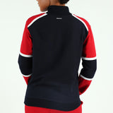 LADIES CIARRA NAVY/RED COLOUR BLOCK SWEATER