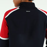 LADIES CIARRA NAVY/RED COLOUR BLOCK SWEATER
