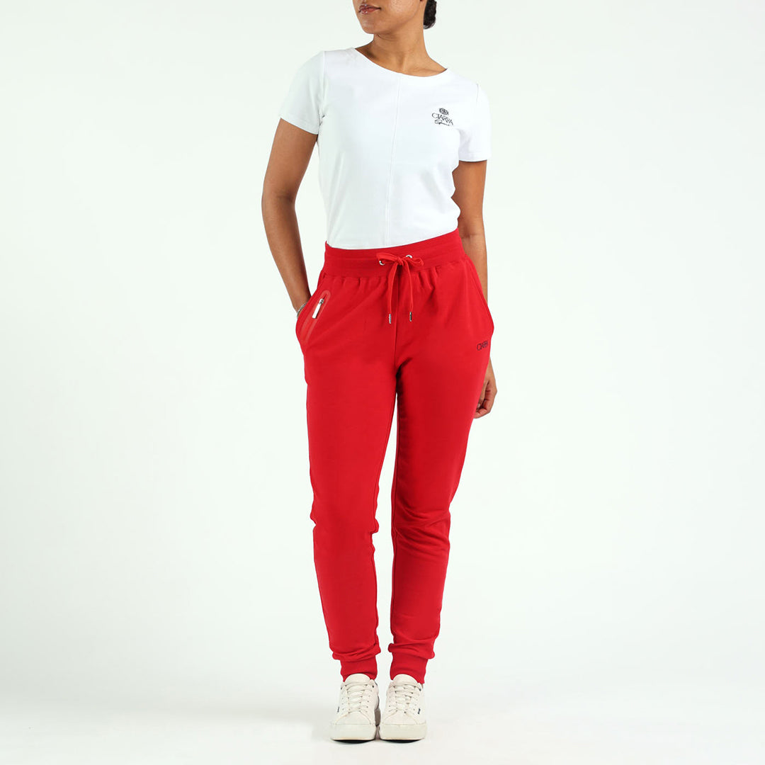LADIES CIARRA RED JOGGER