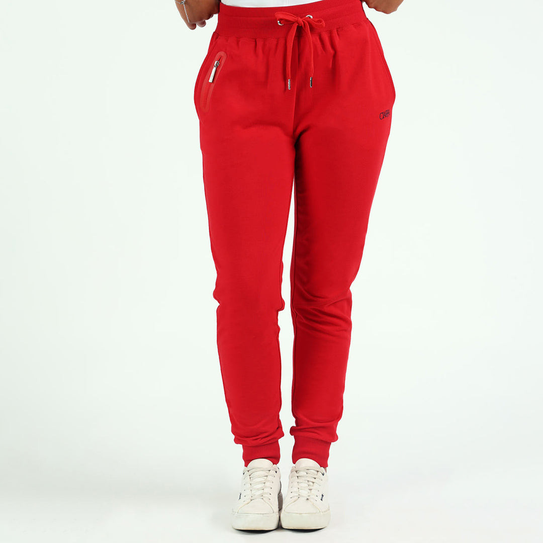 LADIES CIARRA RED JOGGER