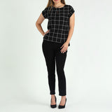 Alora Ladies Blk/Wht Top