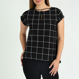 Alora Ladies Blk/Wht Top