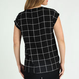 Alora Ladies Blk/Wht Top