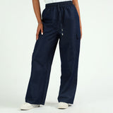 LADIES CIARRA DENIM CARGO PANTS