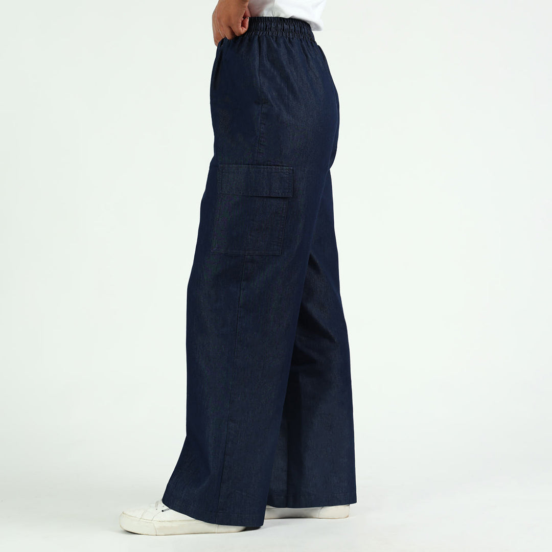 LADIES CIARRA DENIM CARGO PANTS