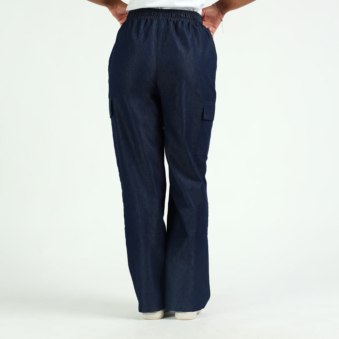 LADIES CIARRA DENIM CARGO PANTS