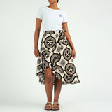 LADIES CIARRA CHOC WRAP SKIRT