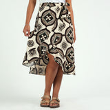 LADIES CIARRA CHOC WRAP SKIRT