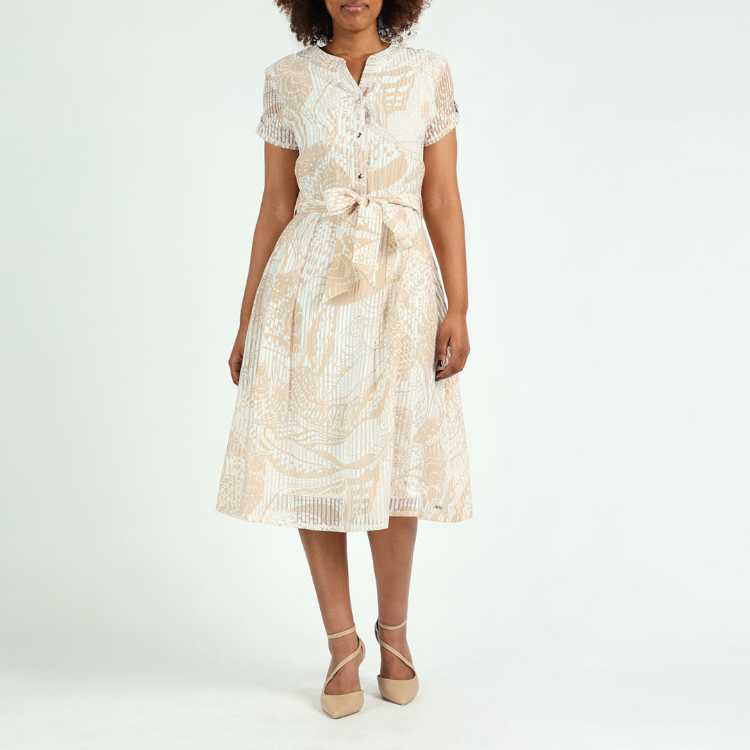 Stone and Cream Shirt Dress
