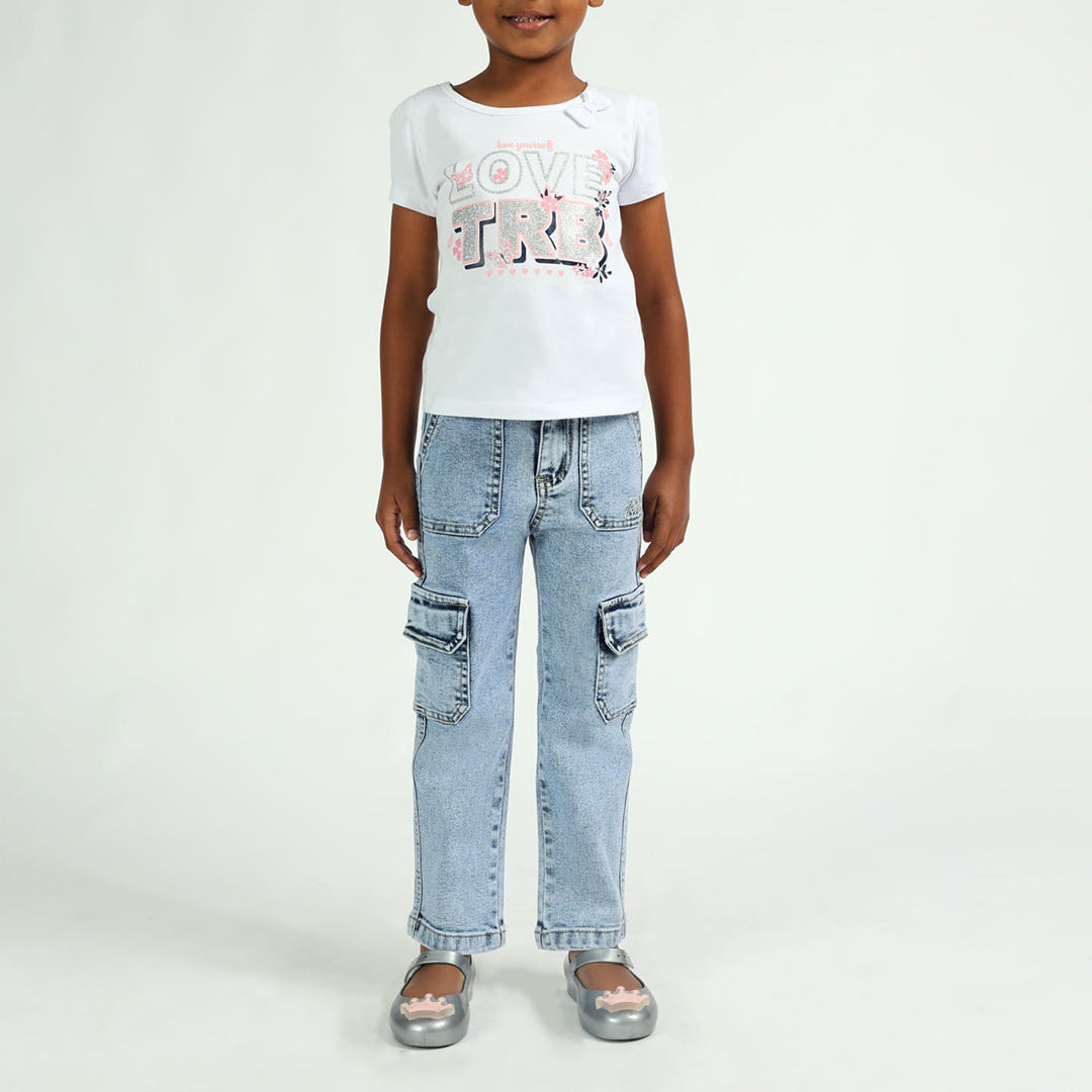 GIRLS TRB WHITE 2 PACK T-SHIRT