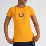 LADIES OCHRE/STRIPE 2PK TOP