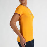 LADIES OCHRE/STRIPE 2PK TOP