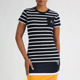 LADIES OCHRE/STRIPE 2PK TOP
