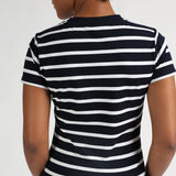LADIES OCHRE/STRIPE 2PK TOP