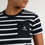 LADIES OCHRE/STRIPE 2PK TOP