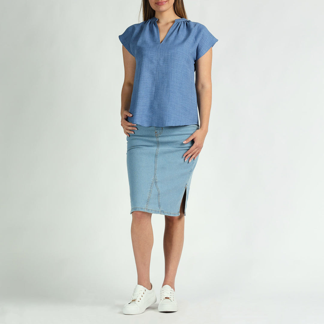 Alora Ladies PD Blue Top