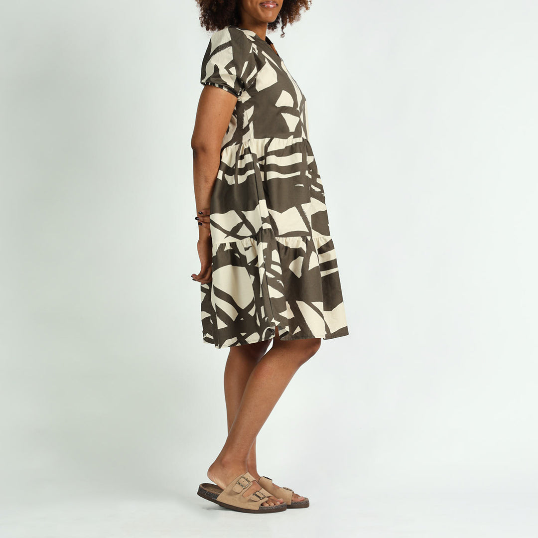 Cream/Olive Henly Dress