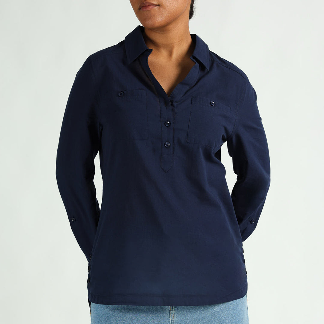 LADIES CIARRA NAVY SHIRT