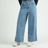 LADIES DENIM WIDE LEG JEAN