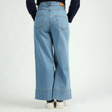 LADIES DENIM WIDE LEG JEAN
