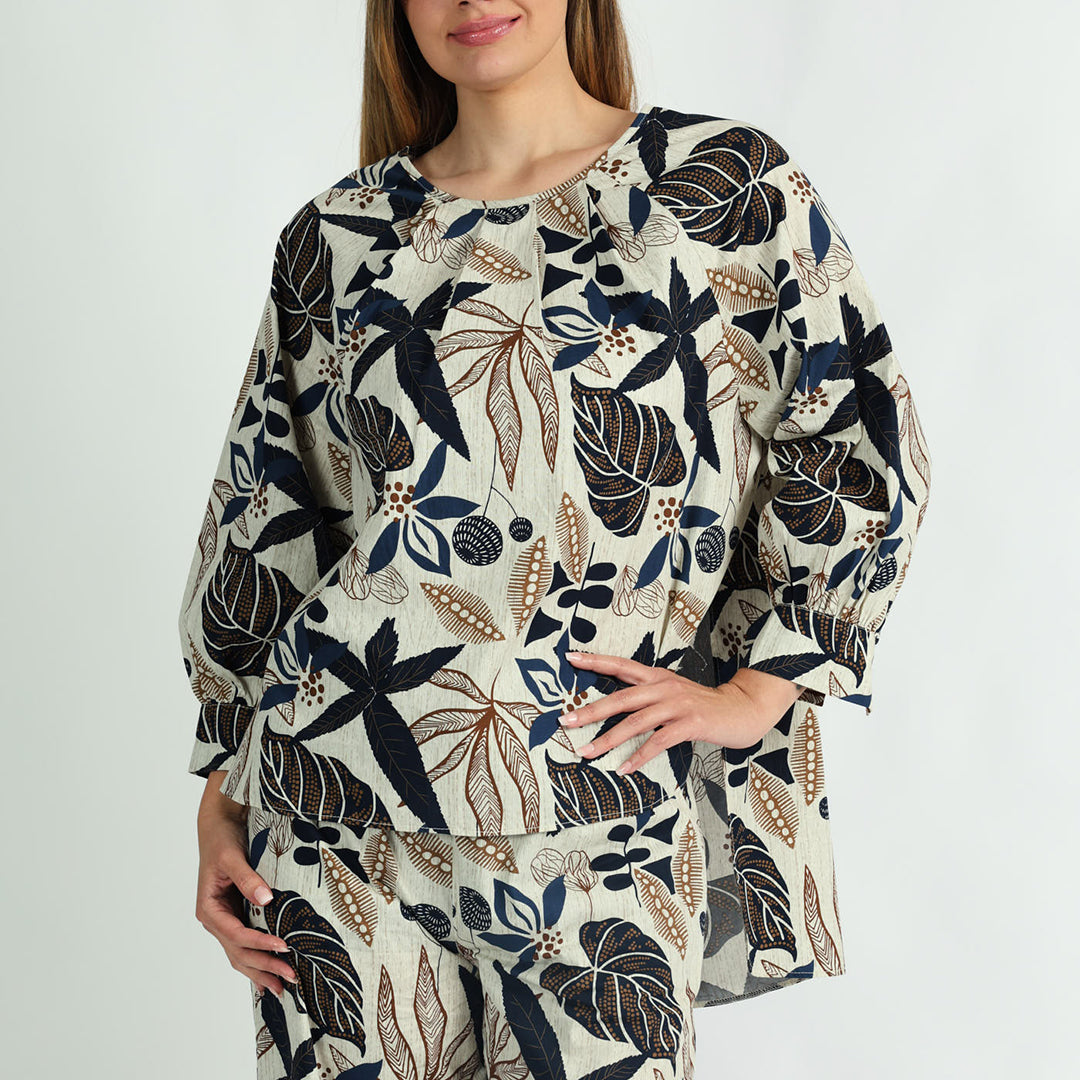 LADIES CIARRA NAVY/WHITE TOP
