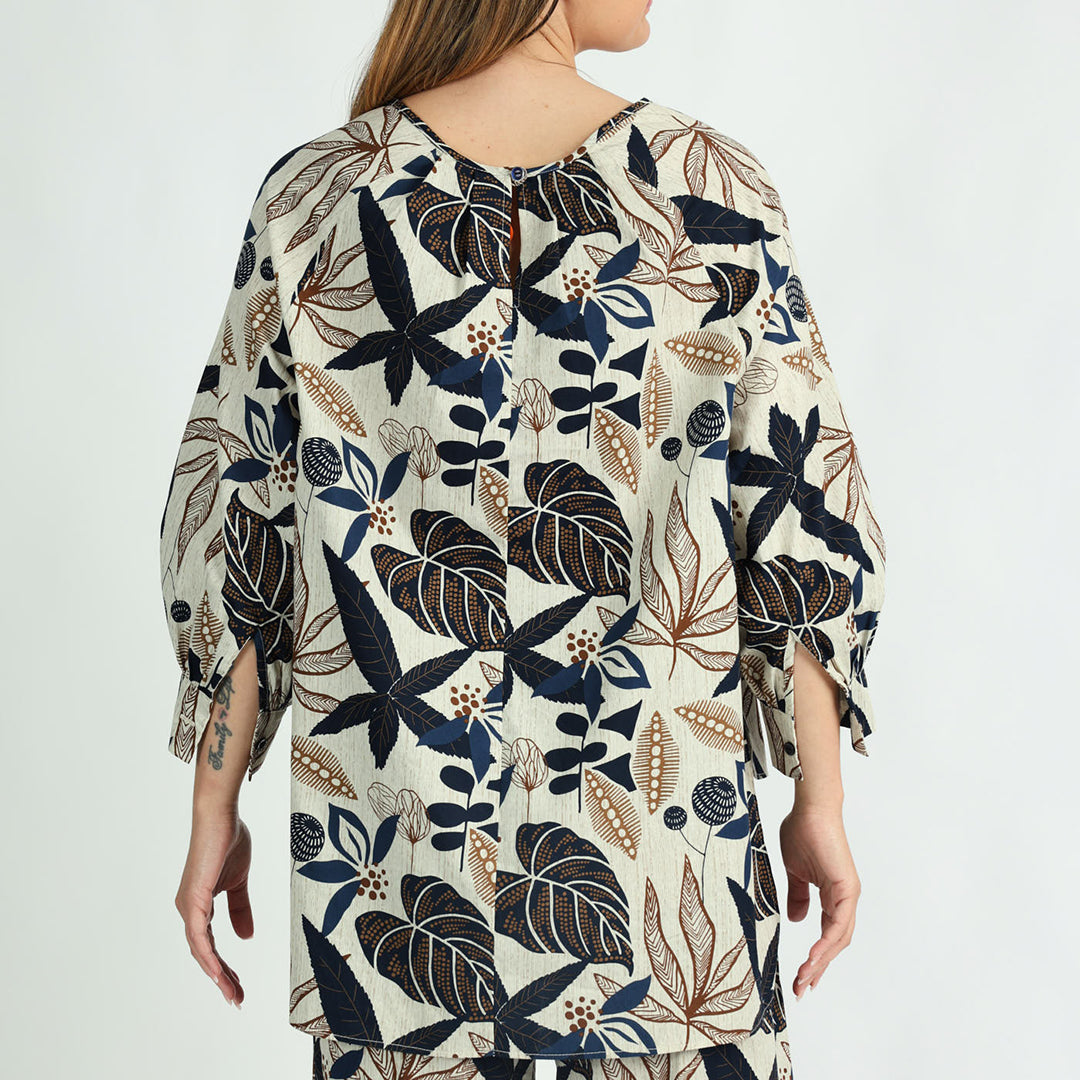 LADIES CIARRA NAVY/WHITE TOP