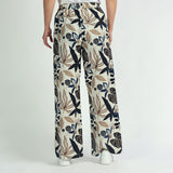 LADIES CIARRA NAVY/WHITE WIDE LEG PANTS
