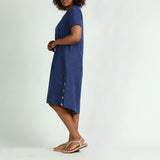 Cobalt Button Dress