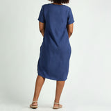 Cobalt Button Dress