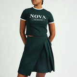 Wrap Pleat Skirt