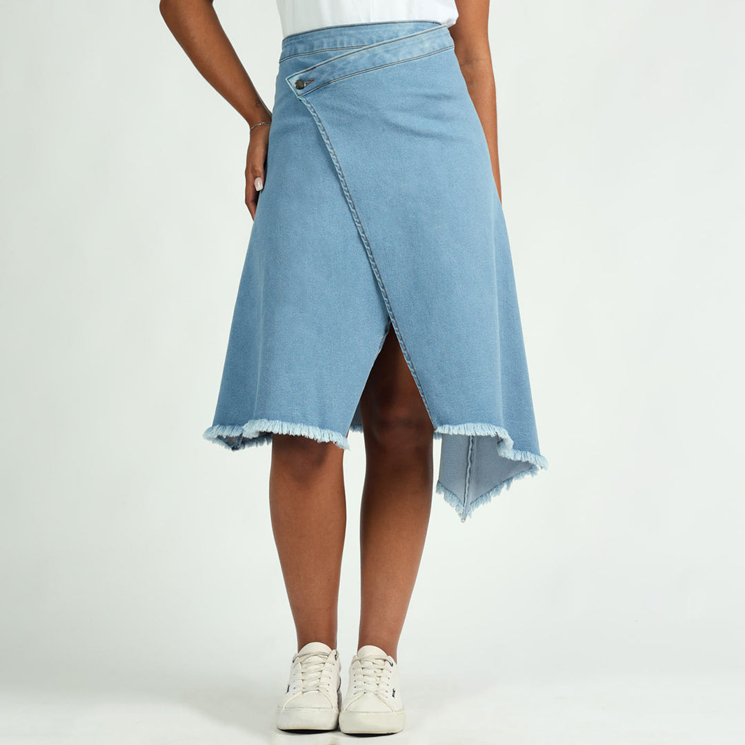 Denim Asymetrical Skirt