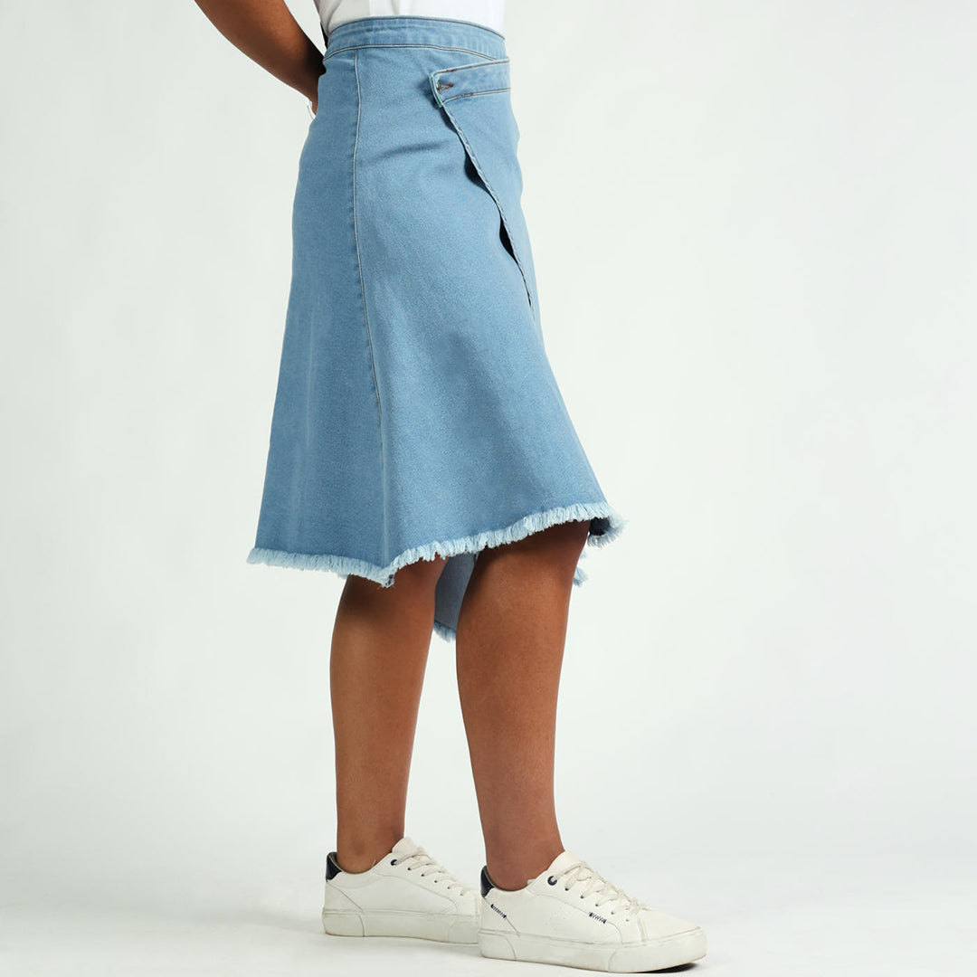 Denim Asymetrical Skirt
