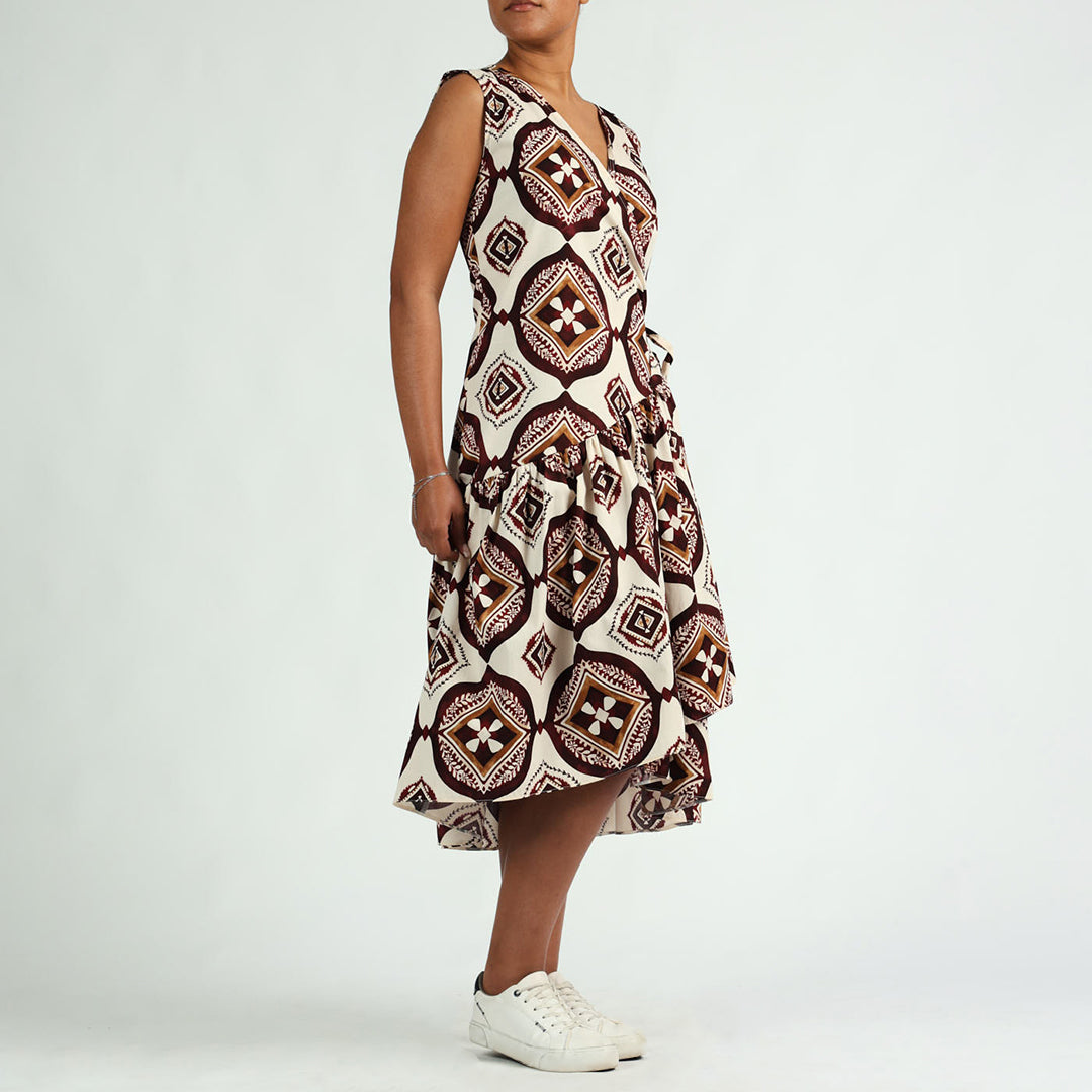 LADIES CIARRA WHITE/RED DRESS