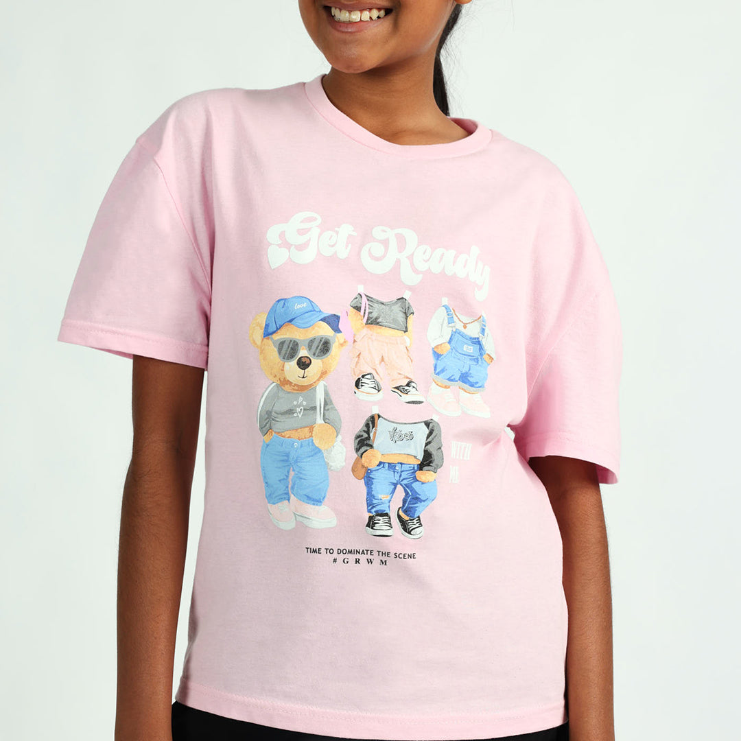 Pink Oversized Graphic Tee