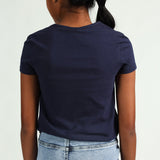 Girls Navy Graphic Tee