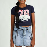 Girls Denim Cargo Skirt