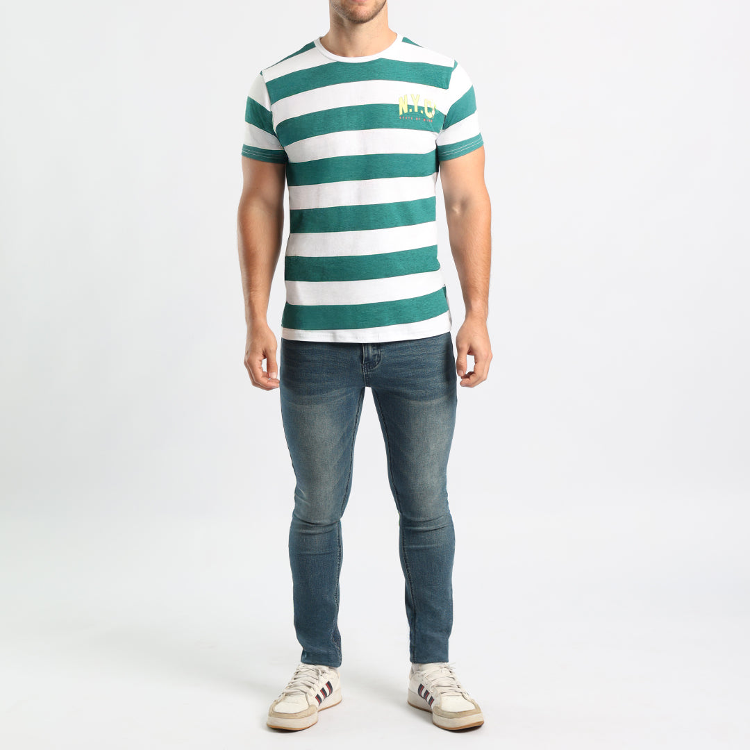 MENS WHITE STRIPE T-SHIRT