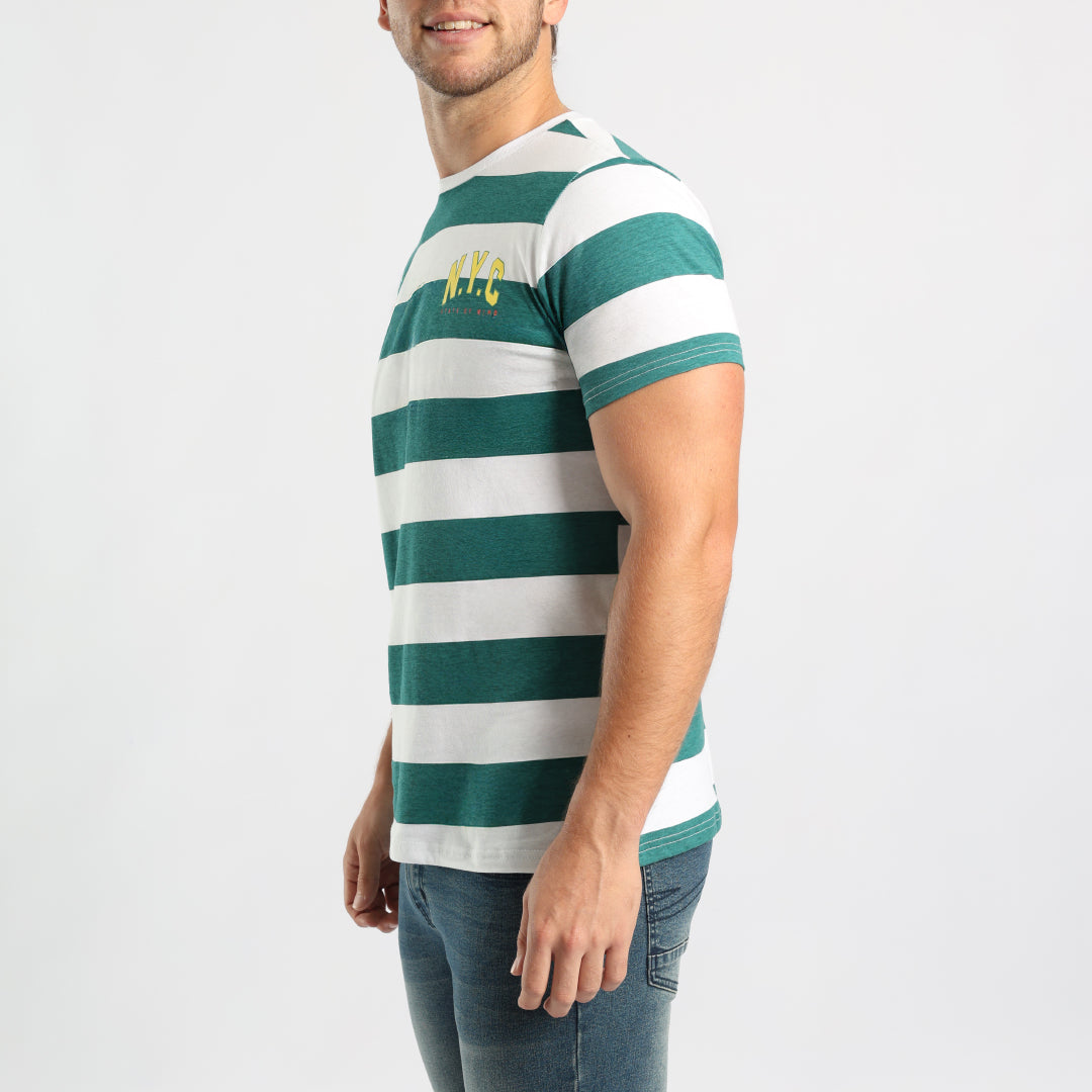 MENS WHITE STRIPE T-SHIRT