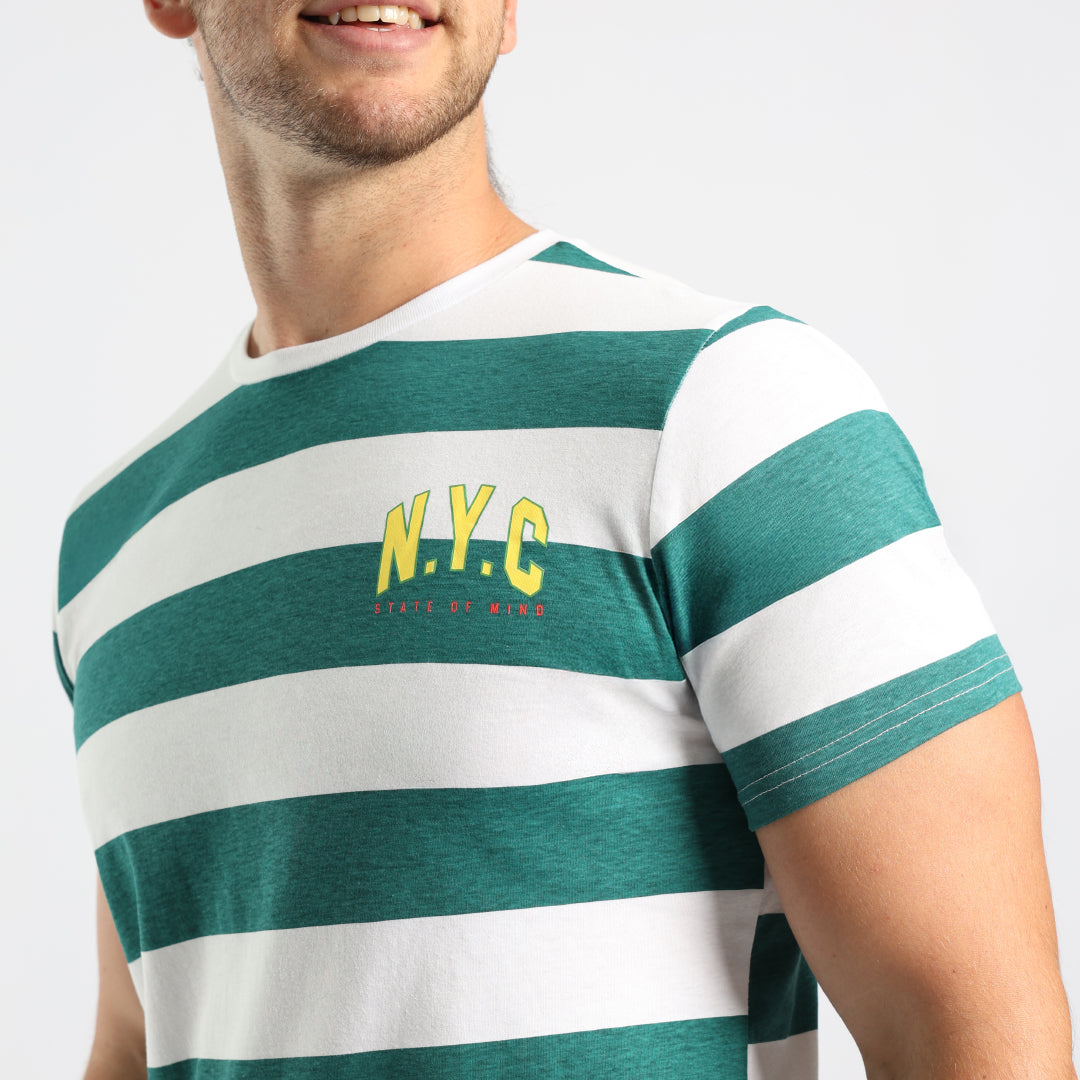 MENS WHITE STRIPE T-SHIRT