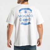 MENS WHITE FRONT AND BACK PRINTED T-SHIRT