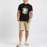 MENS BLACK PRINTED T-SHIRT