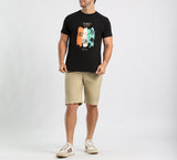 MENS BLACK PRINTED T-SHIRT