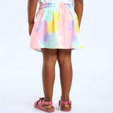 GIRLS PINK DYE TIE SKORT