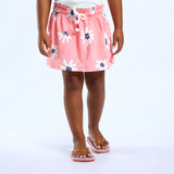 GIRLS PINK PRINTED SKORT
