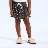 GIRLS GREY PRINTED SKORT