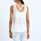 GIRLS WHITE GYM VEST