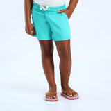 GIRLS GREEN SHORT (WITH ELASTIC WAISTBAND)